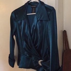 Green dress blouse